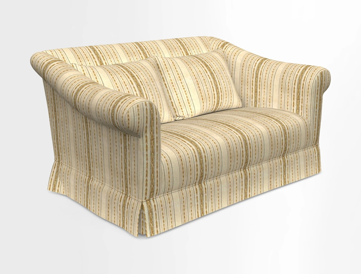 Turnberry 3 seater sofa in Contour Lines Berry with scatters in Frond Stripe Small Berry