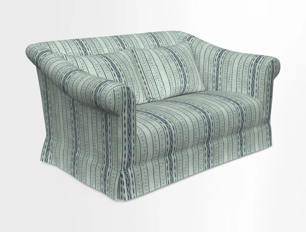 Turnberry 3 seater sofa in Contour Lines Berry with scatters in Frond Stripe Small Berry