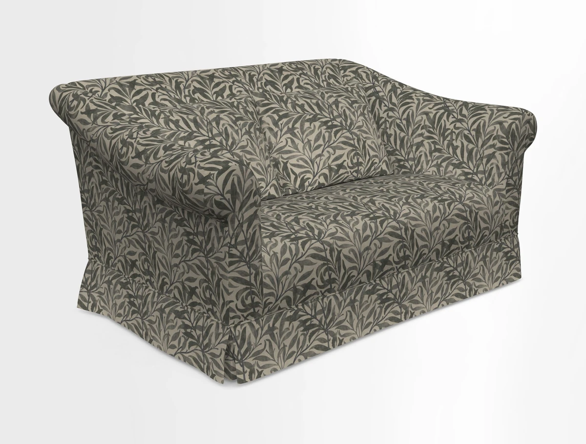Turnberry 3 seater sofa in Contour Lines Berry with scatters in Frond Stripe Small Berry