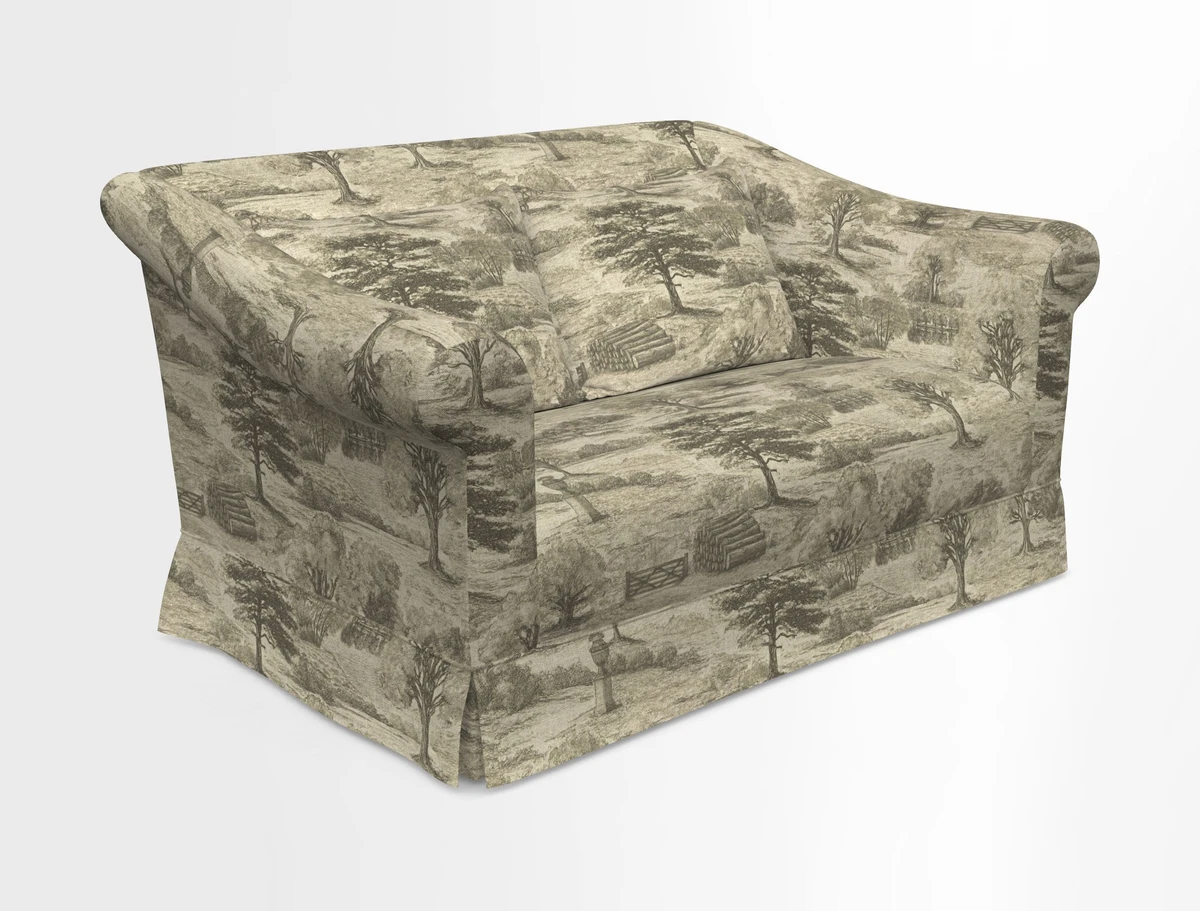 Turnberry 3 seater sofa in Contour Lines Berry with scatters in Frond Stripe Small Berry