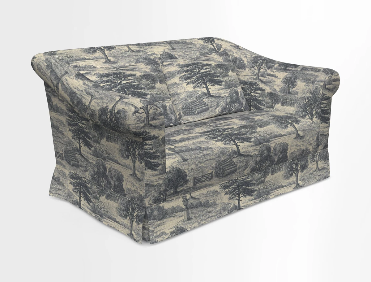 Turnberry 3 seater sofa in Contour Lines Berry with scatters in Frond Stripe Small Berry