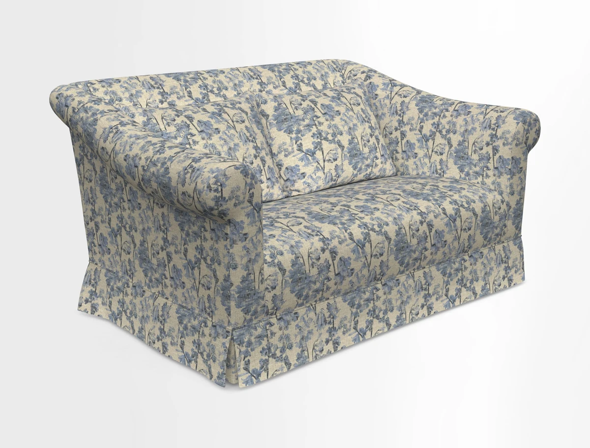 Turnberry 3 seater sofa in Contour Lines Berry with scatters in Frond Stripe Small Berry