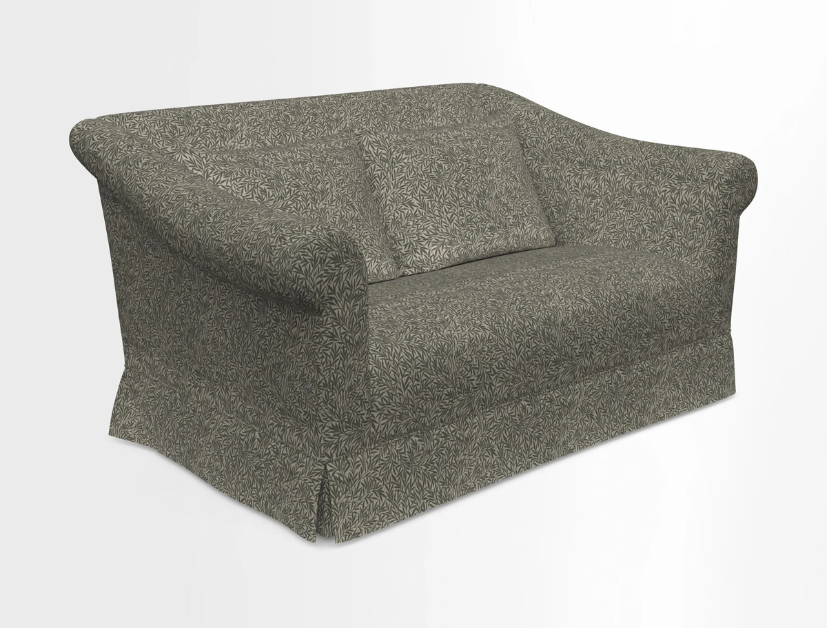 Turnberry 3 seater sofa in Contour Lines Berry with scatters in Frond Stripe Small Berry