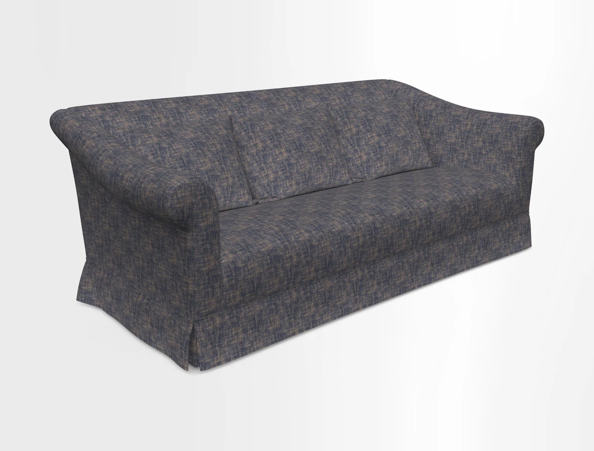 Turnberry 3 seater sofa in Contour Lines Berry with scatters in Frond Stripe Small Berry