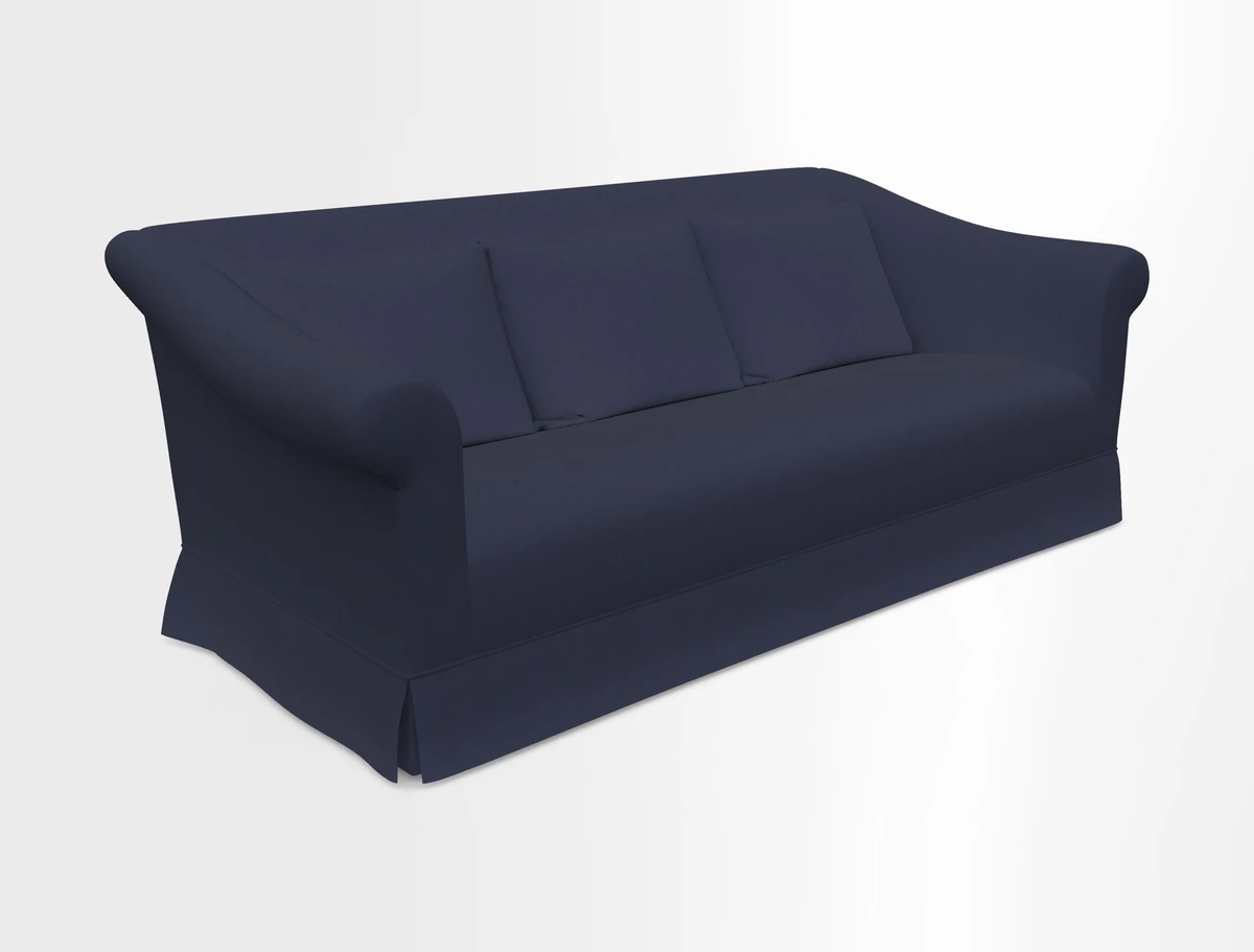 Turnberry 3 seater sofa in Contour Lines Berry with scatters in Frond Stripe Small Berry