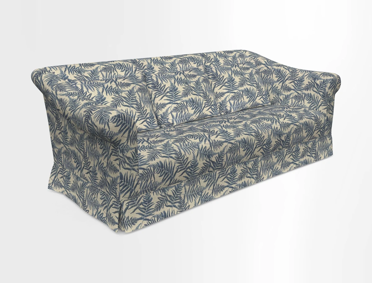 Turnberry 3 seater sofa in Contour Lines Berry with scatters in Frond Stripe Small Berry