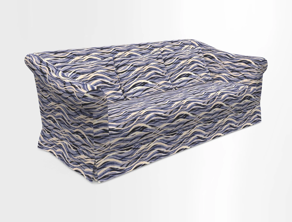 Turnberry 3 seater sofa in Contour Lines Berry with scatters in Frond Stripe Small Berry