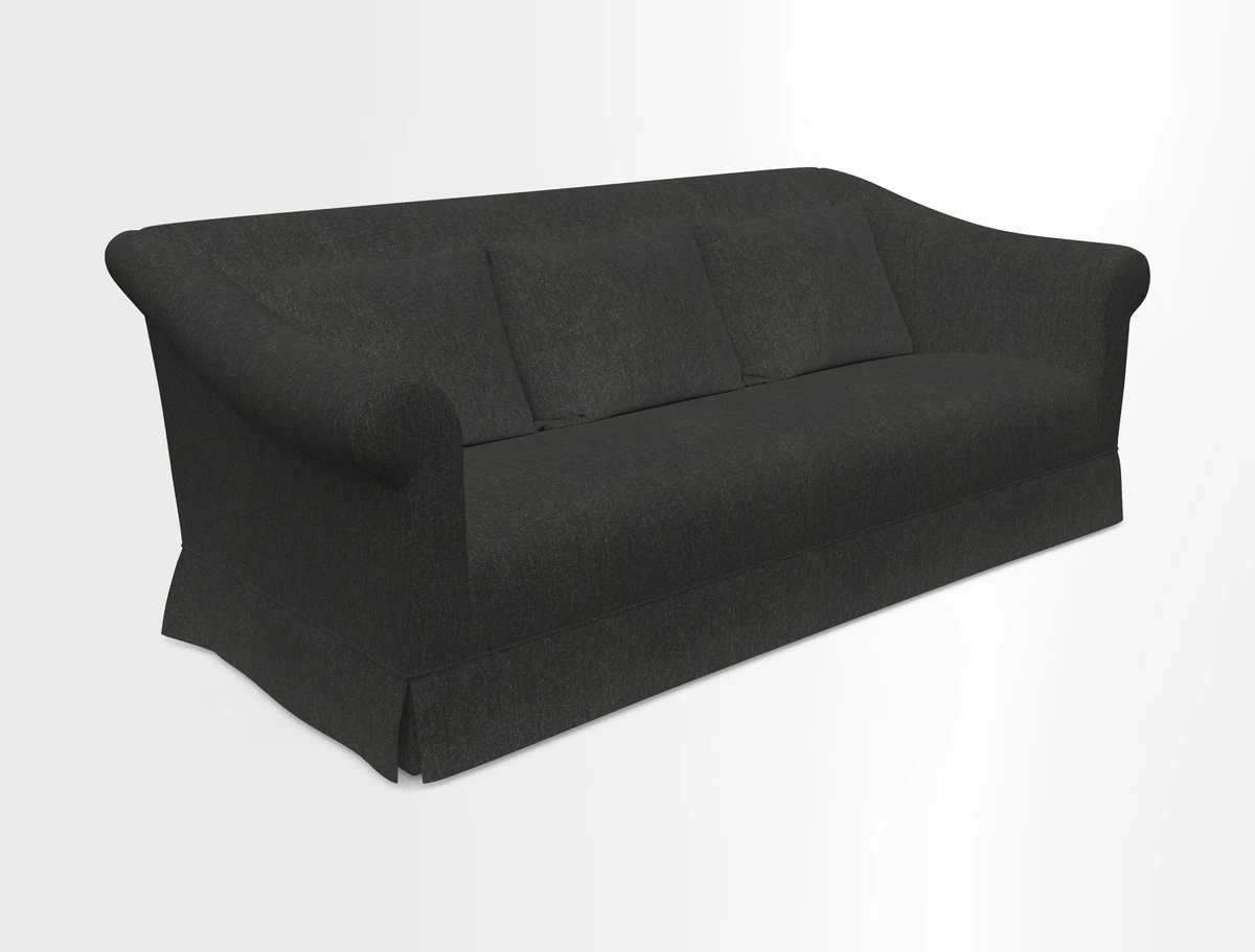 Turnberry 3 seater sofa in Contour Lines Berry with scatters in Frond Stripe Small Berry