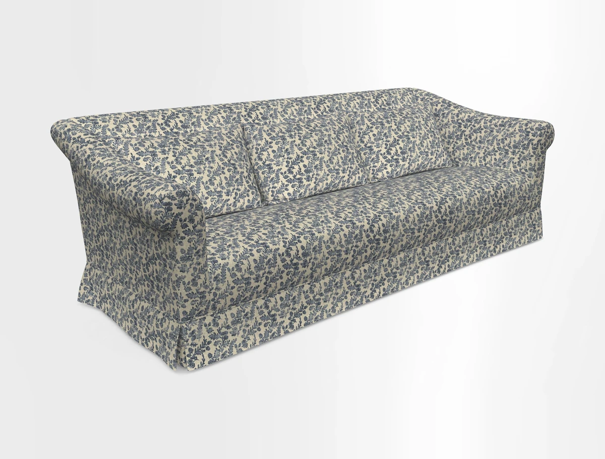 Turnberry 3 seater sofa in Contour Lines Berry with scatters in Frond Stripe Small Berry