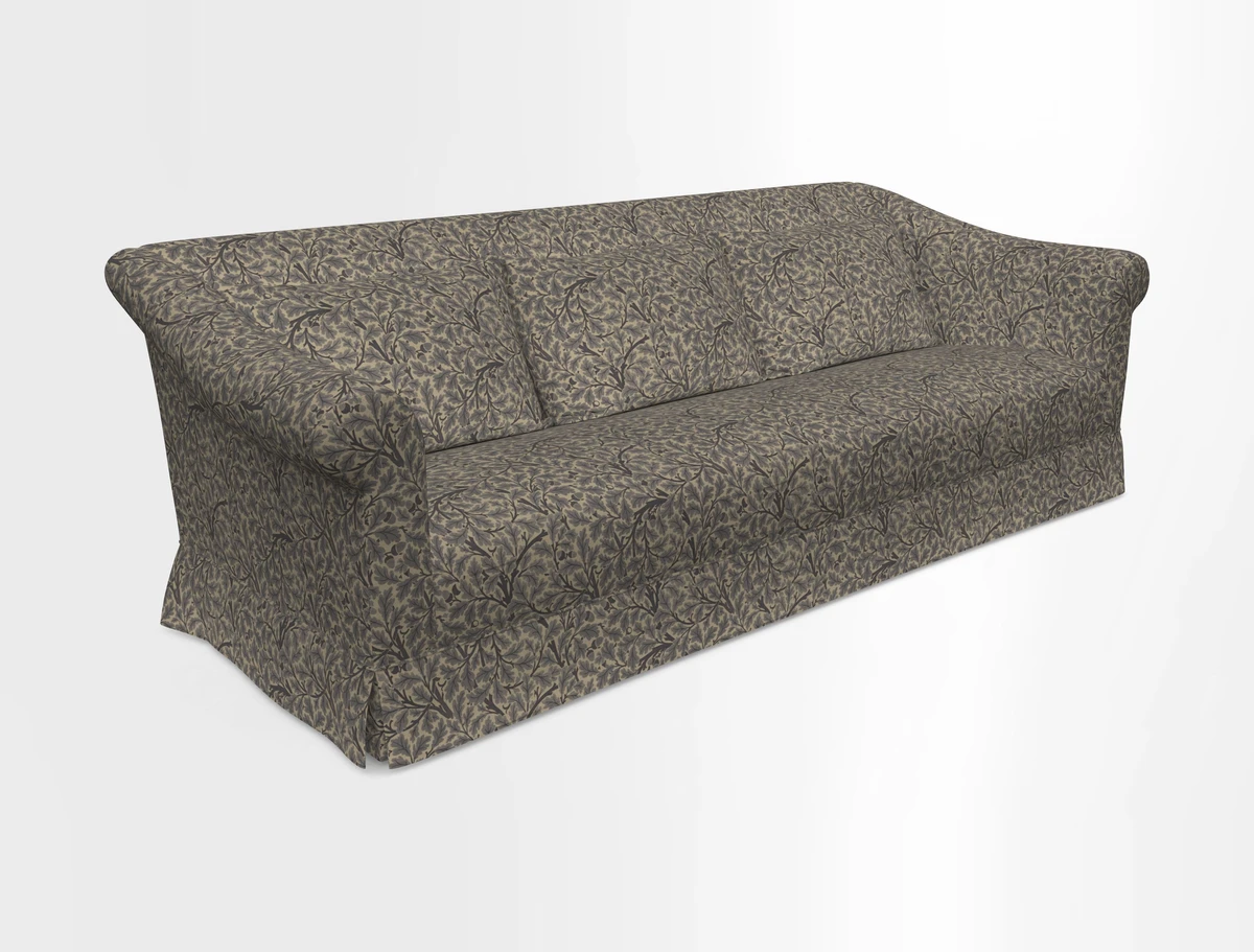 Turnberry 3 seater sofa in Contour Lines Berry with scatters in Frond Stripe Small Berry