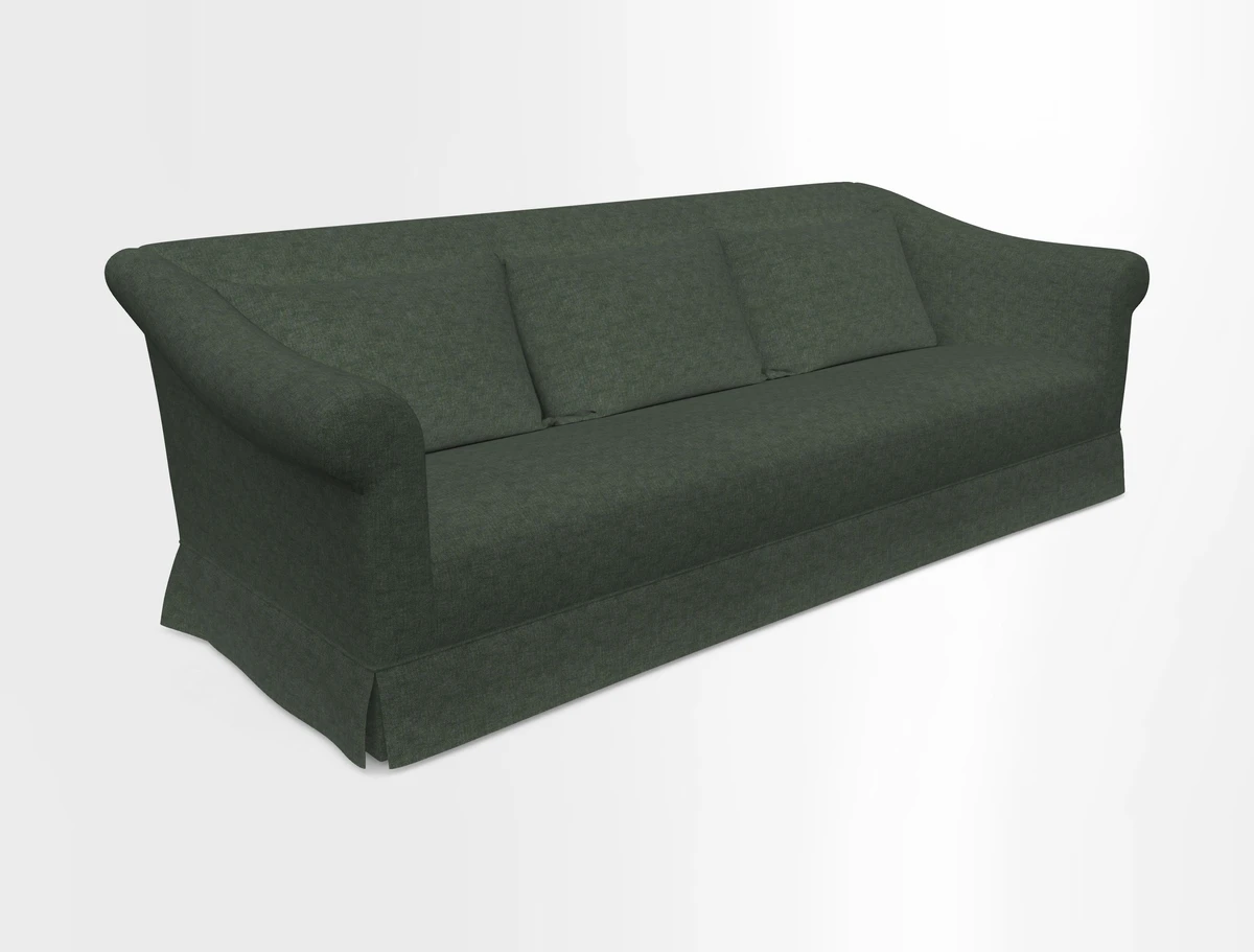 Turnberry 3 seater sofa in Contour Lines Berry with scatters in Frond Stripe Small Berry