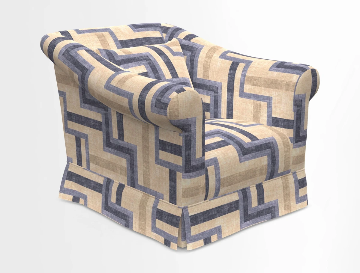 Turnberry Chair in Two Tone Plain Biscuit 