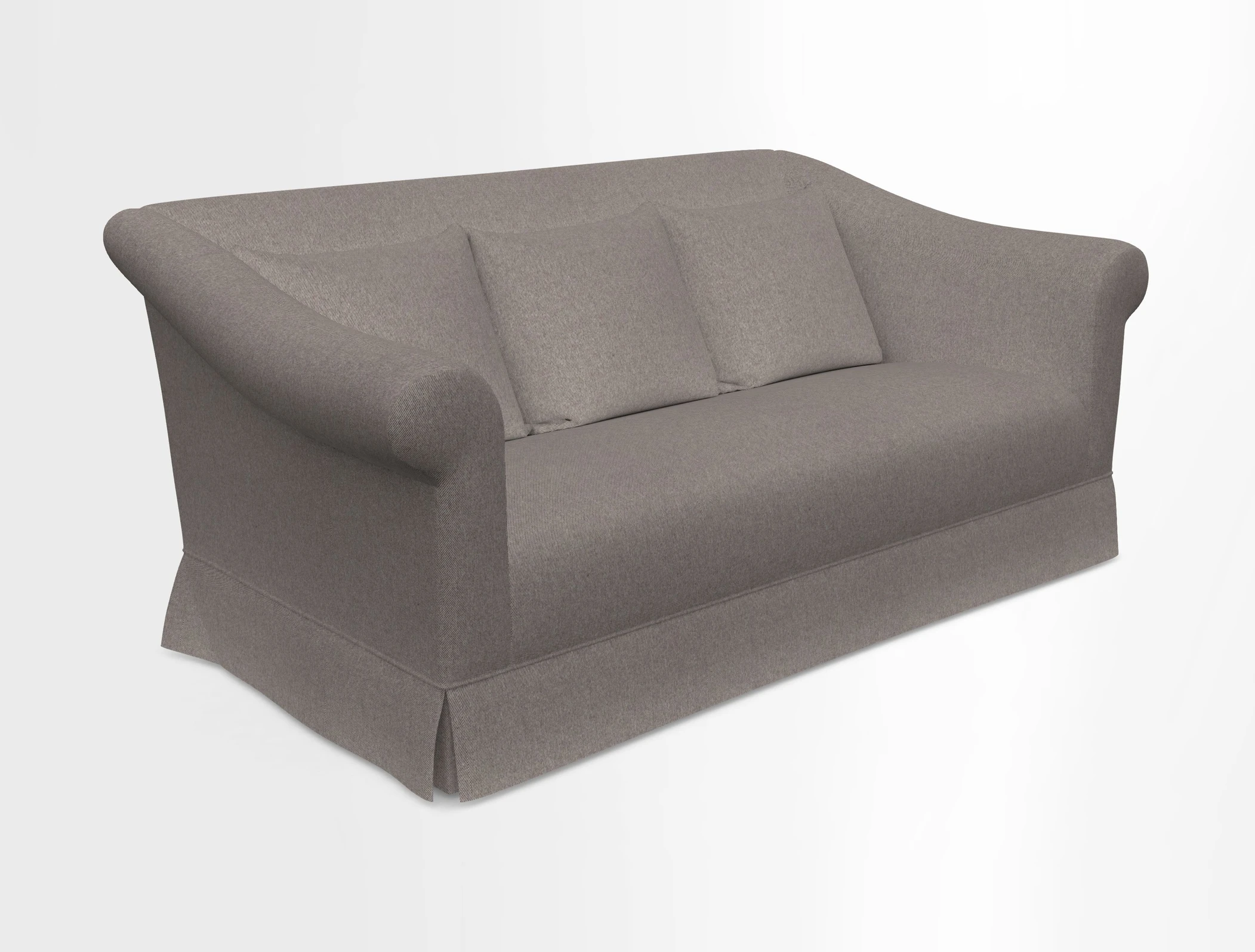 Turnberry 3 seater sofa in Contour Lines Berry with scatters in Frond Stripe Small Berry