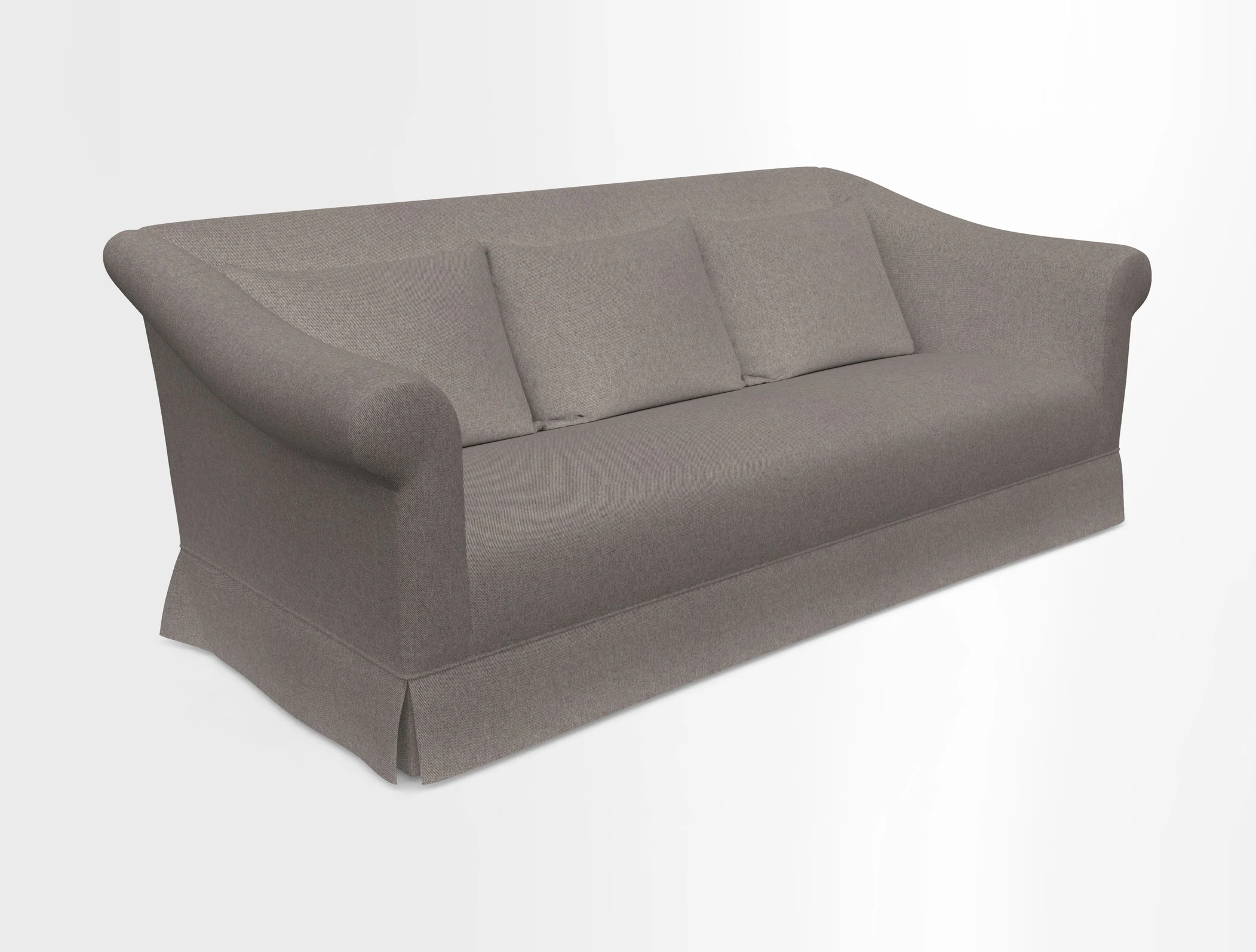 Turnberry 3 seater sofa in Contour Lines Berry with scatters in Frond Stripe Small Berry