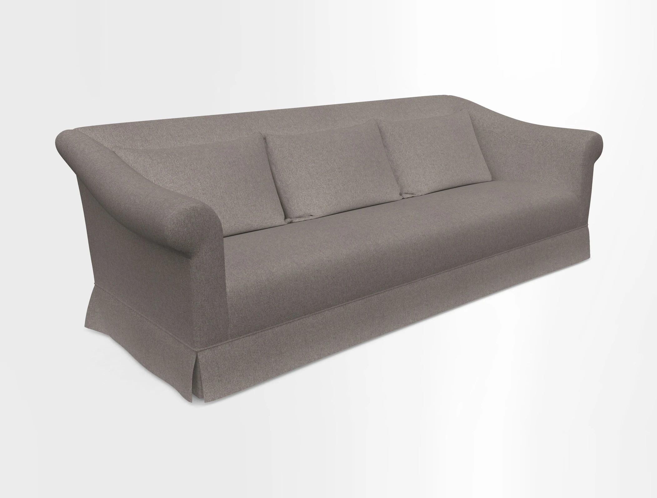 Turnberry 3 seater sofa in Contour Lines Berry with scatters in Frond Stripe Small Berry