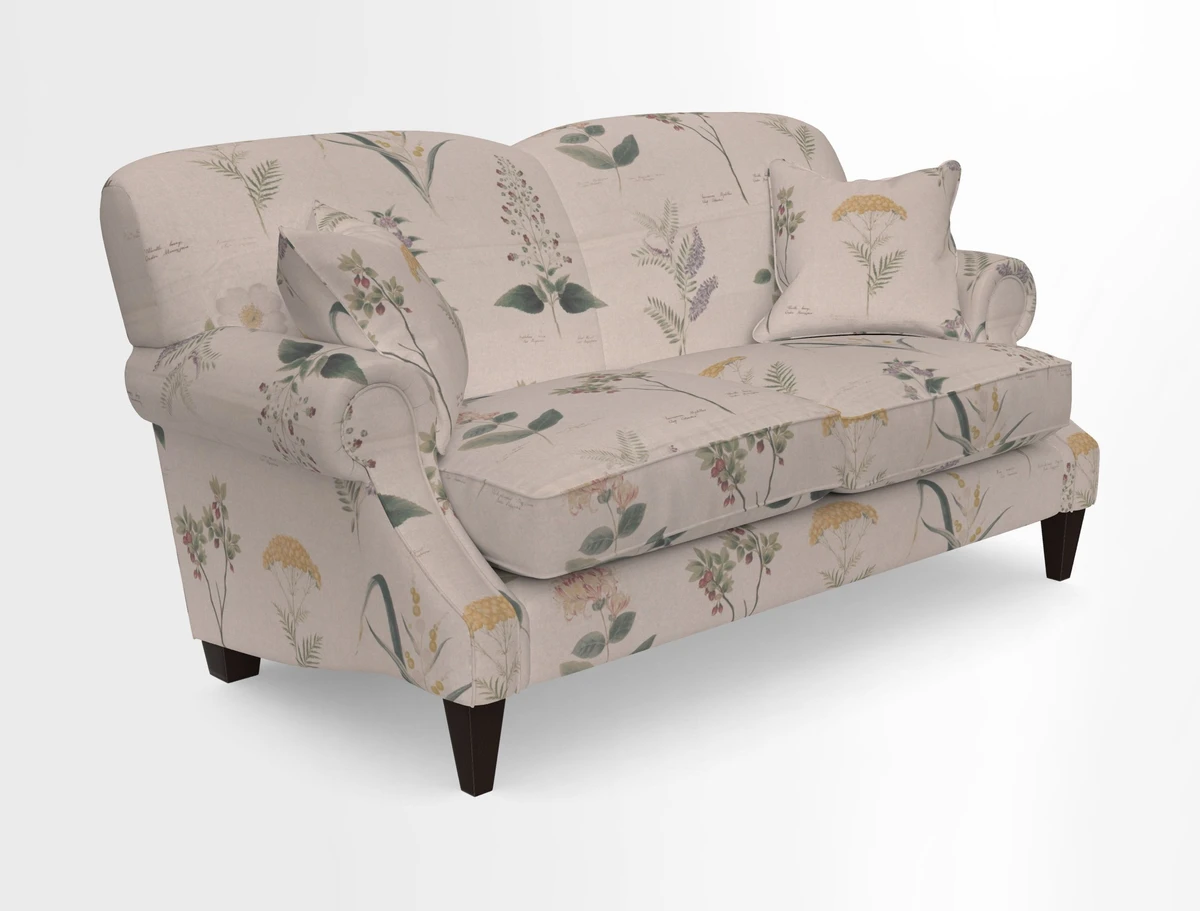 Tangmere 2.5 Seater Sofa in Floral Linen L'Oiseaux Tapestry 
