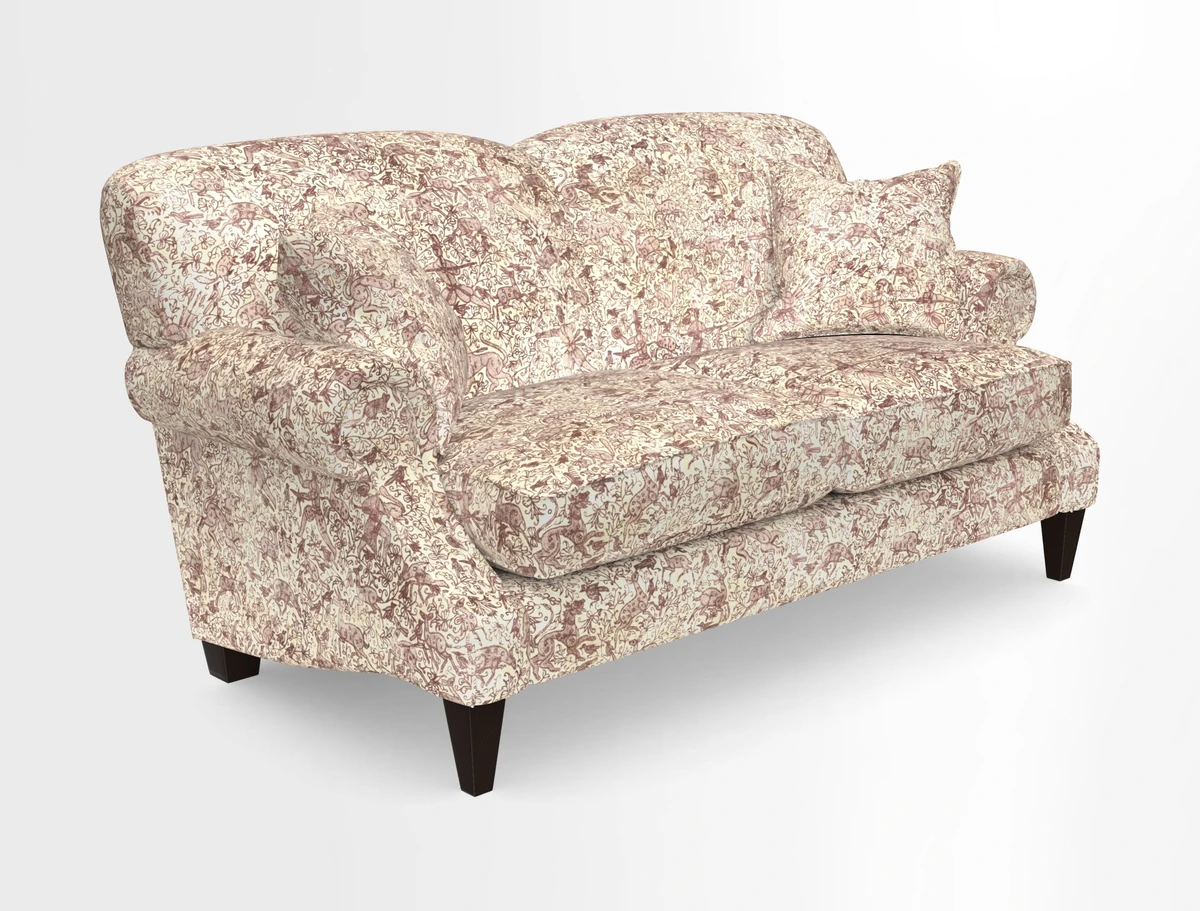 Tangmere 2.5 Seater Sofa in Floral Linen L'Oiseaux Tapestry 
