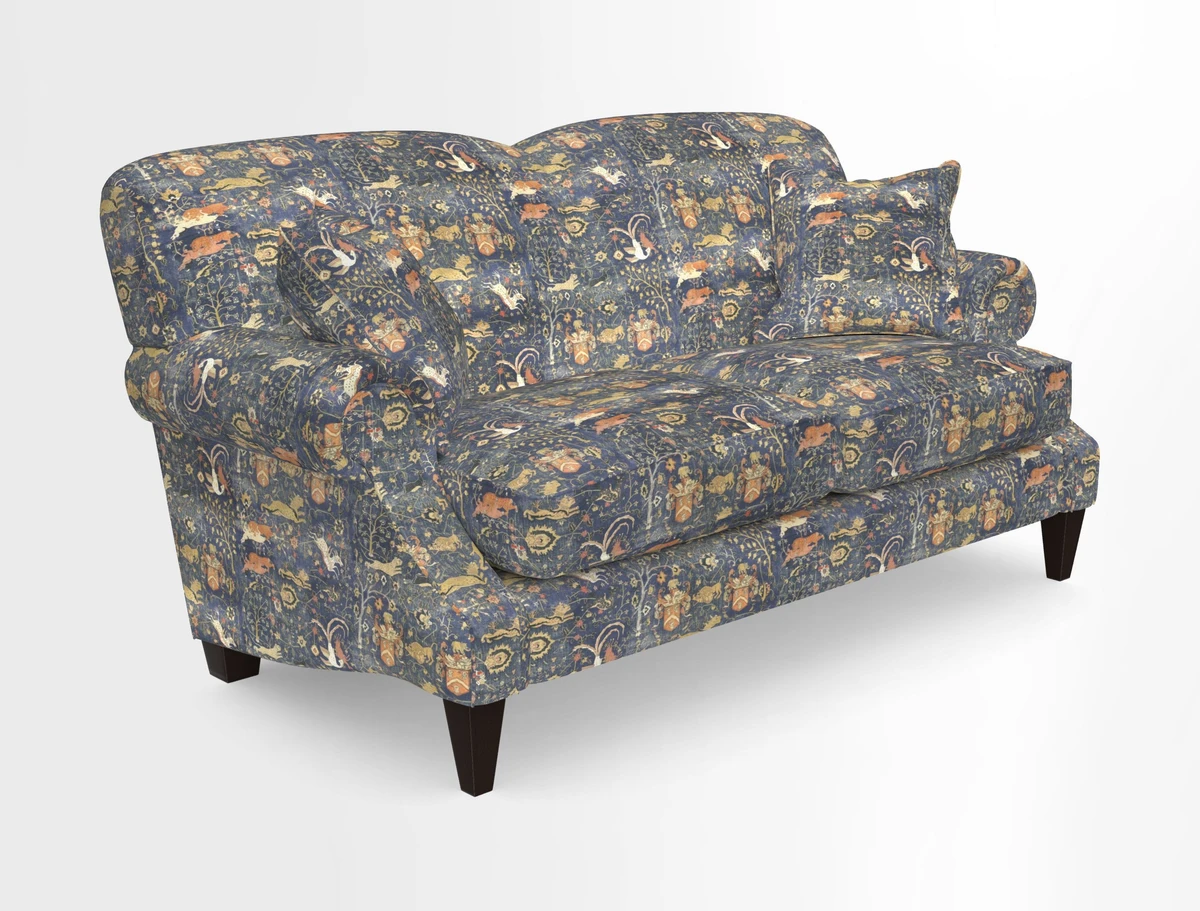 Tangmere 2.5 Seater Sofa in Floral Linen L'Oiseaux Tapestry 
