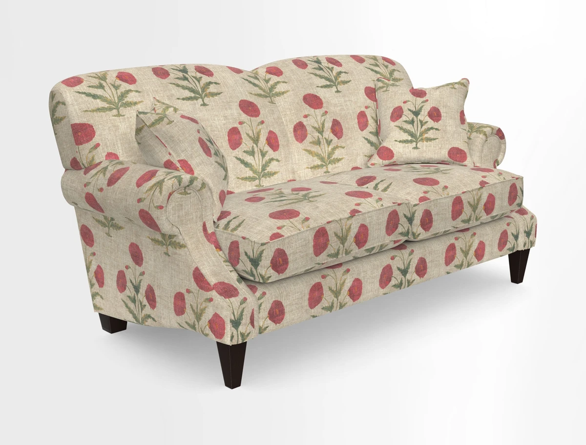 Tangmere 2.5 Seater Sofa in Floral Linen L'Oiseaux Tapestry 