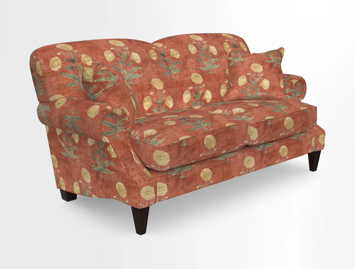Tangmere 2.5 Seater Sofa in Floral Linen L'Oiseaux Tapestry 