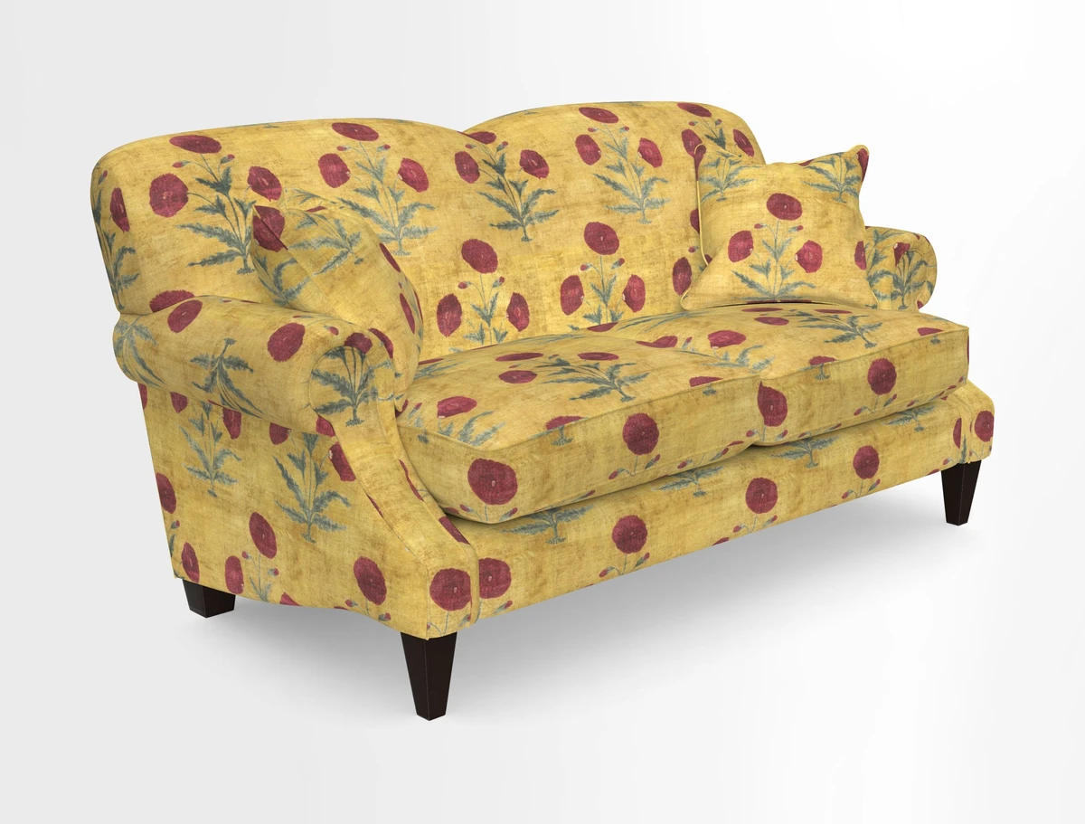 Tangmere 2.5 Seater Sofa in Floral Linen L'Oiseaux Tapestry 
