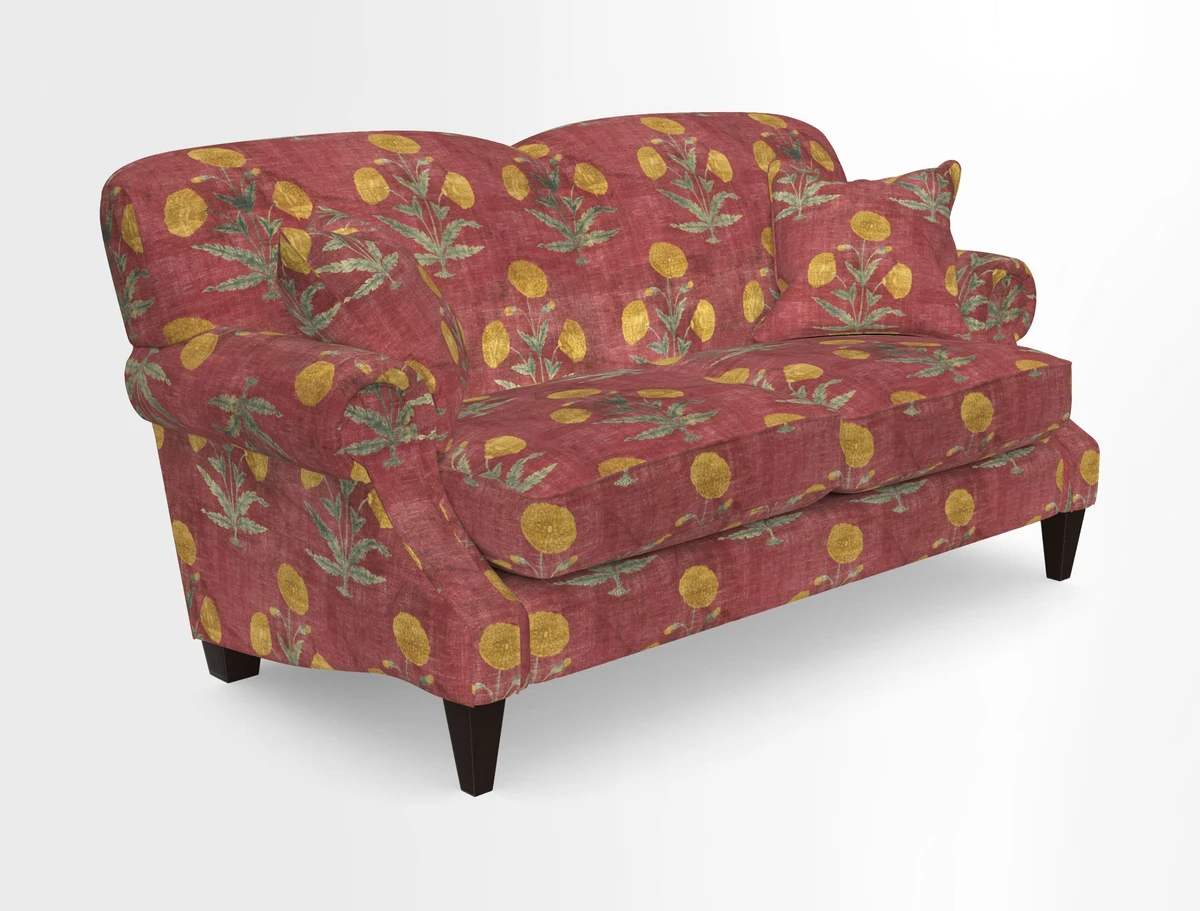 Tangmere 2.5 Seater Sofa in Floral Linen L'Oiseaux Tapestry 