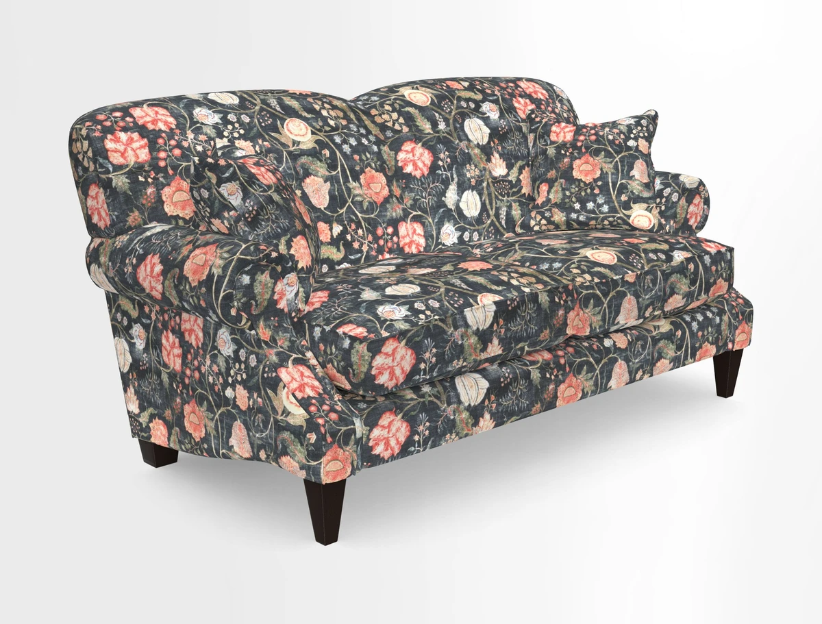 Tangmere 2.5 Seater Sofa in Floral Linen L'Oiseaux Tapestry 