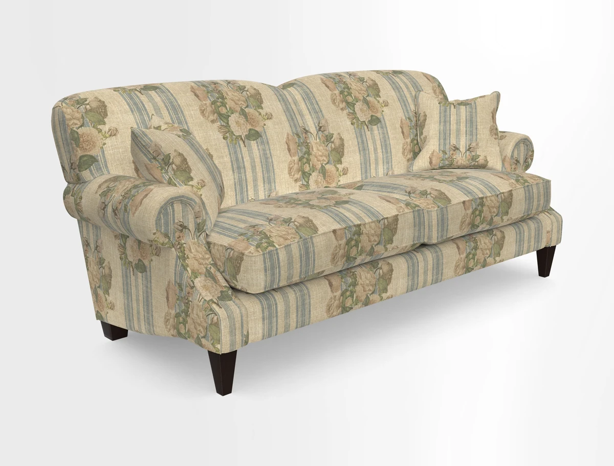 Tangmere 3 Seater Sofa in Floral Linen L'Oiseaux Tapestry 