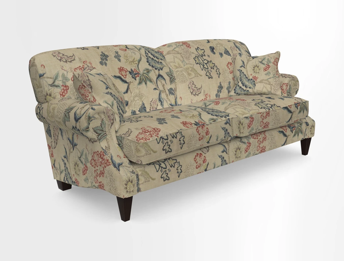 Tangmere 3 Seater Sofa in Floral Linen L'Oiseaux Tapestry 