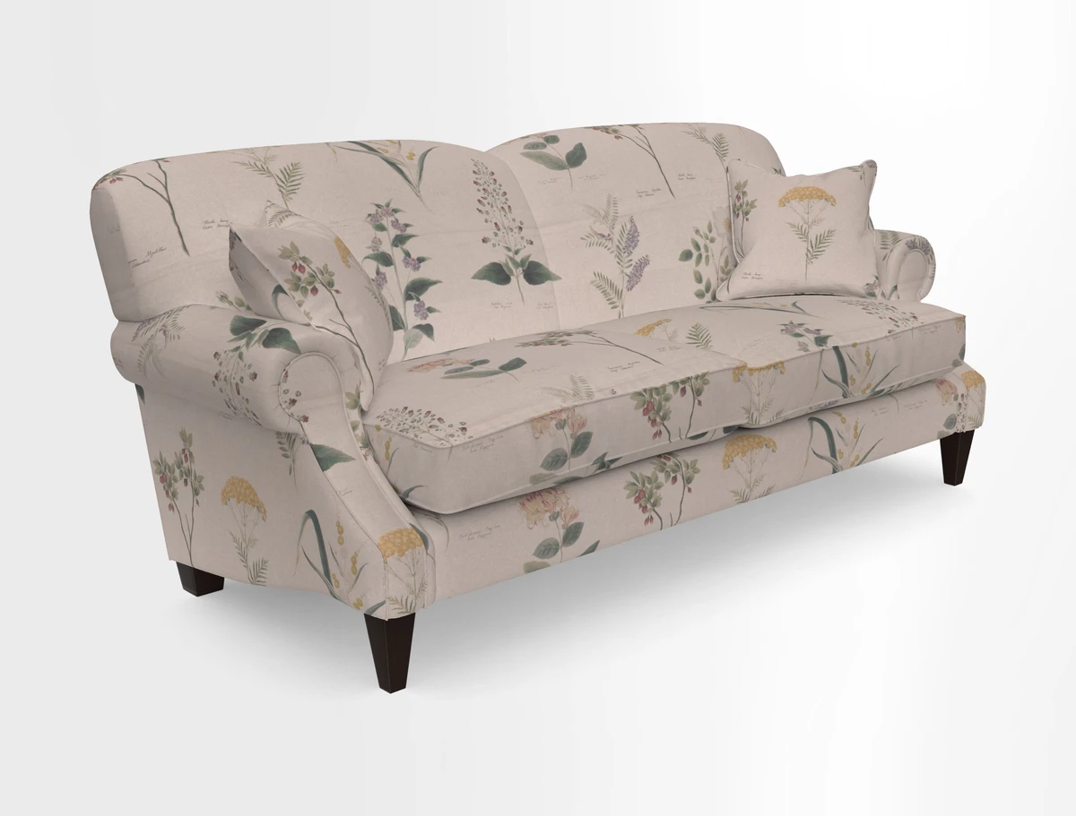 Tangmere 3 Seater Sofa in Floral Linen L'Oiseaux Tapestry 