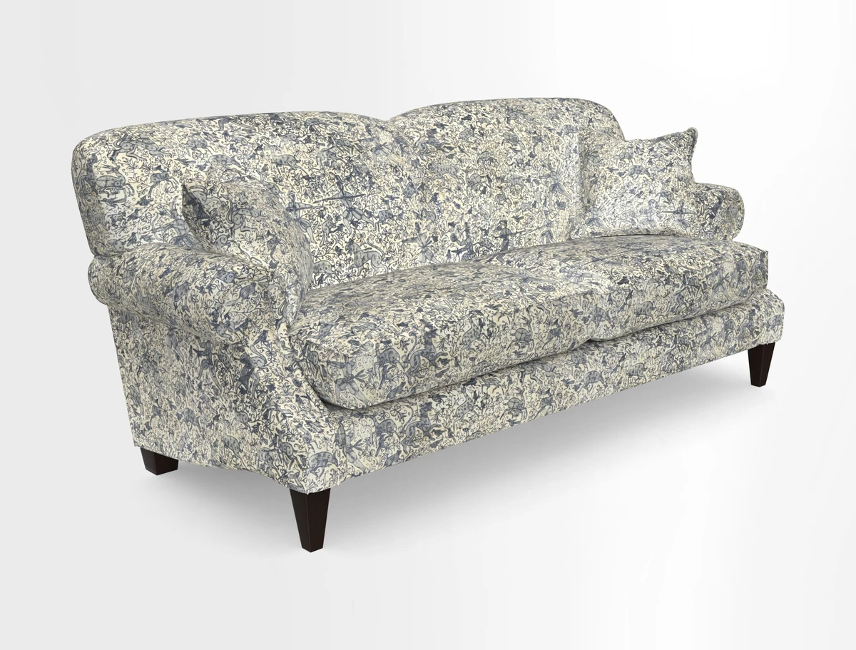 Tangmere 3 Seater Sofa in Floral Linen L'Oiseaux Tapestry 