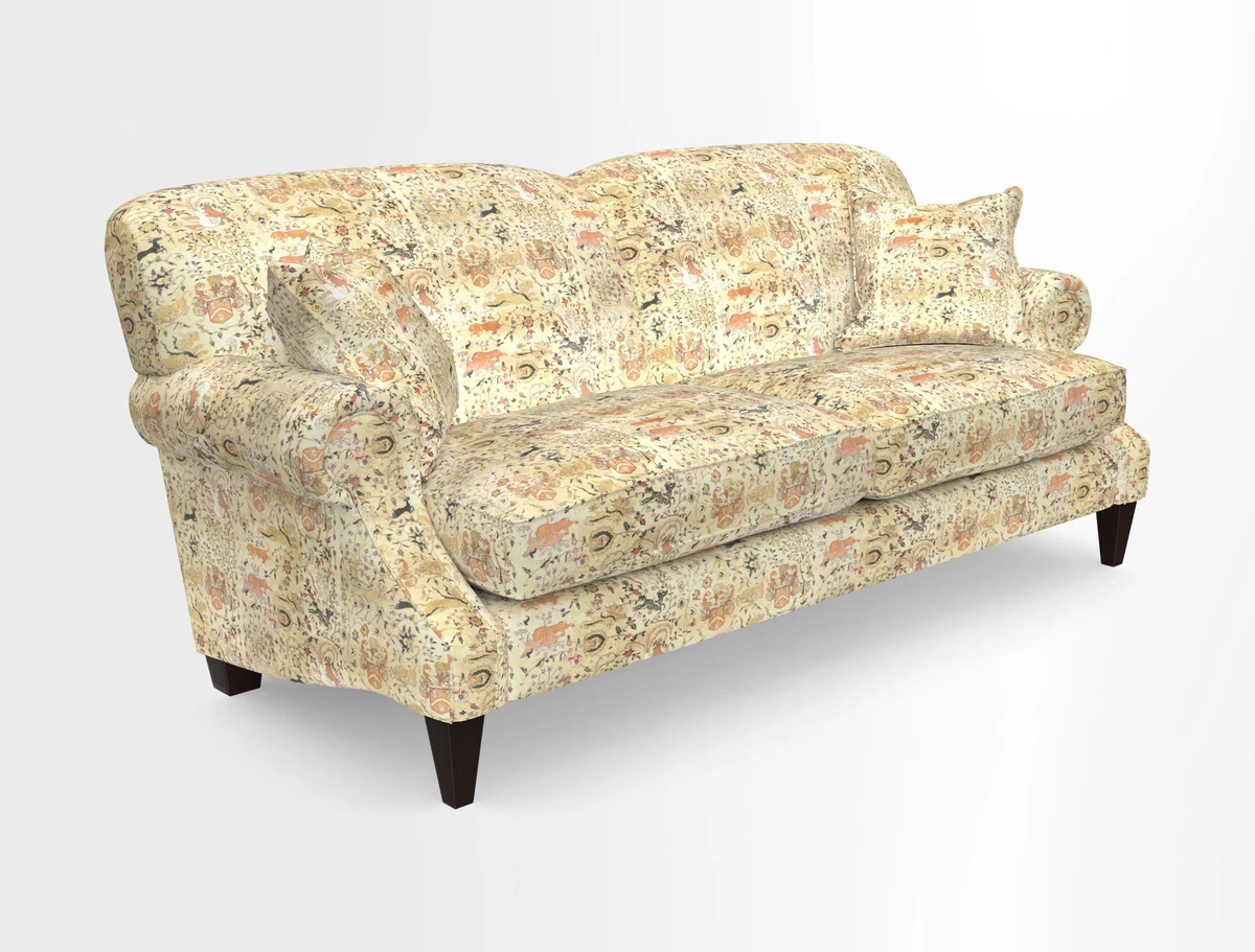 Tangmere 3 Seater Sofa in Floral Linen L'Oiseaux Tapestry 