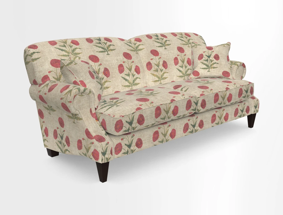 Tangmere 3 Seater Sofa in Floral Linen L'Oiseaux Tapestry 