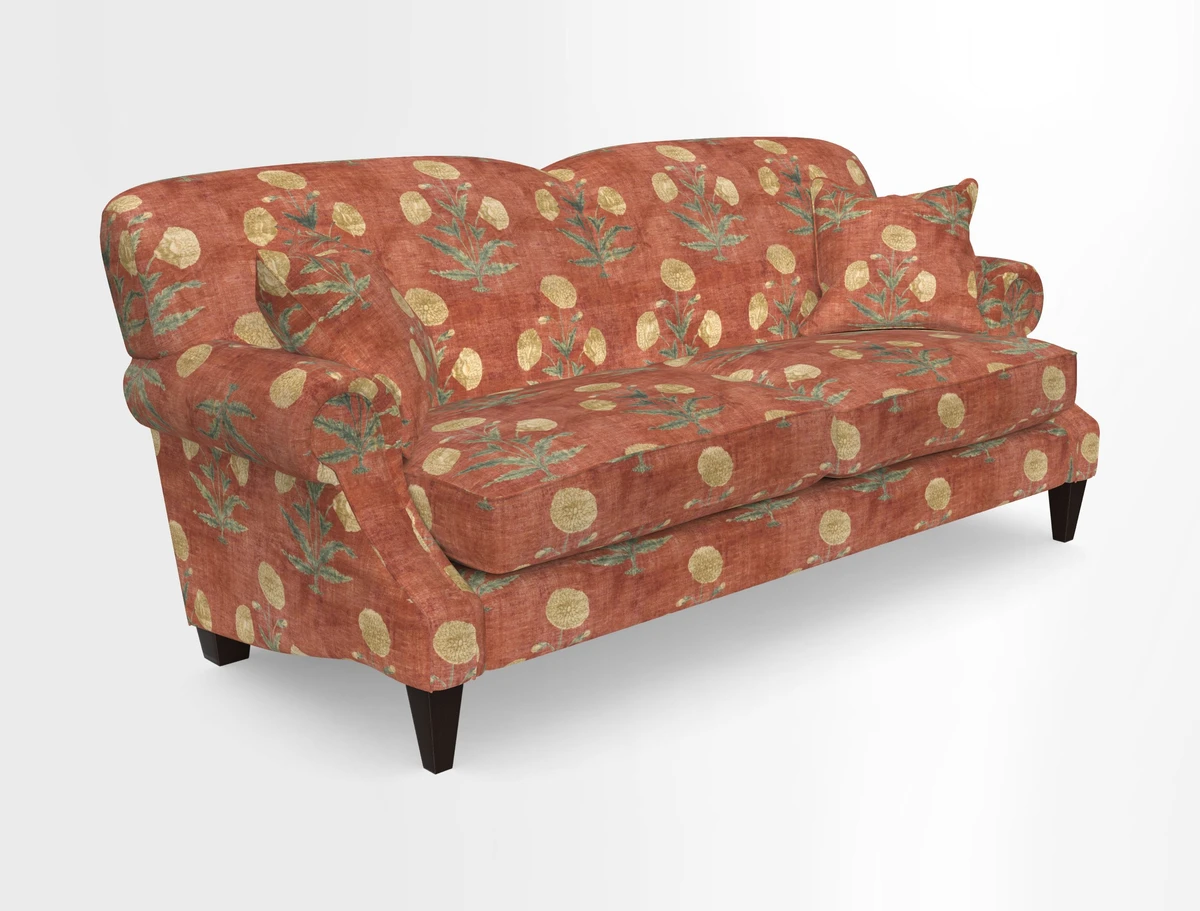 Tangmere 3 Seater Sofa in Floral Linen L'Oiseaux Tapestry 