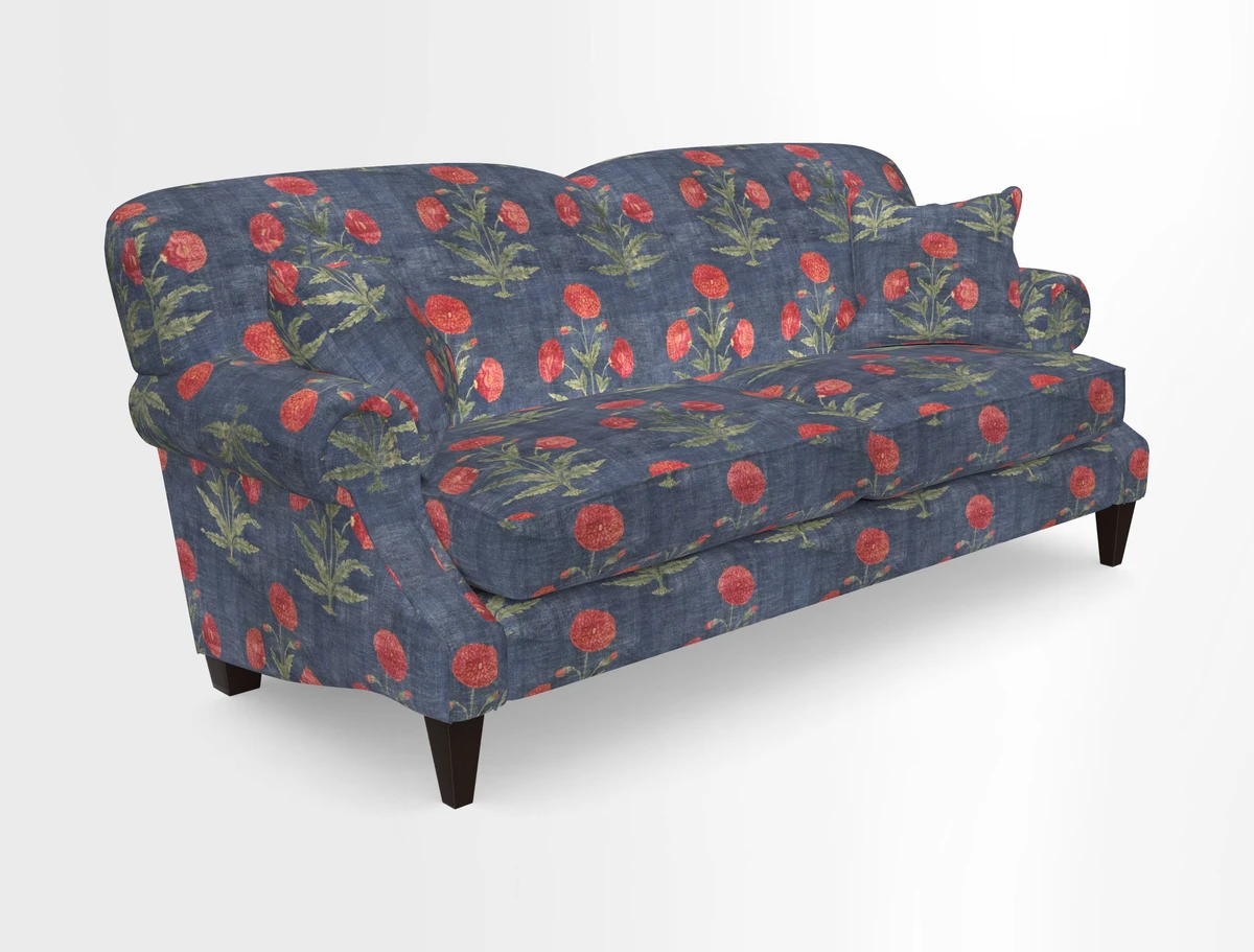 Tangmere 3 Seater Sofa in Floral Linen L'Oiseaux Tapestry 