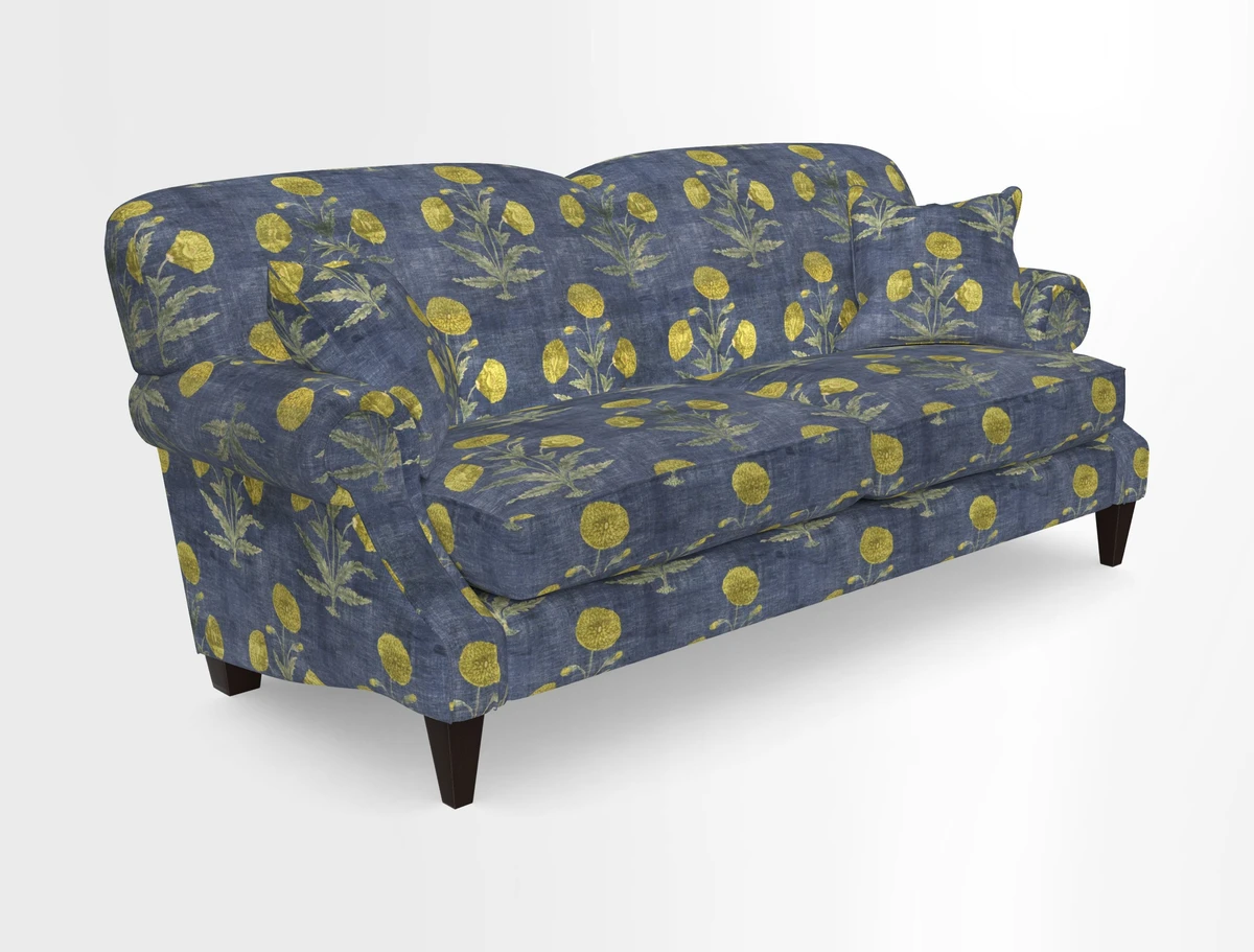 Tangmere 3 Seater Sofa in Floral Linen L'Oiseaux Tapestry 