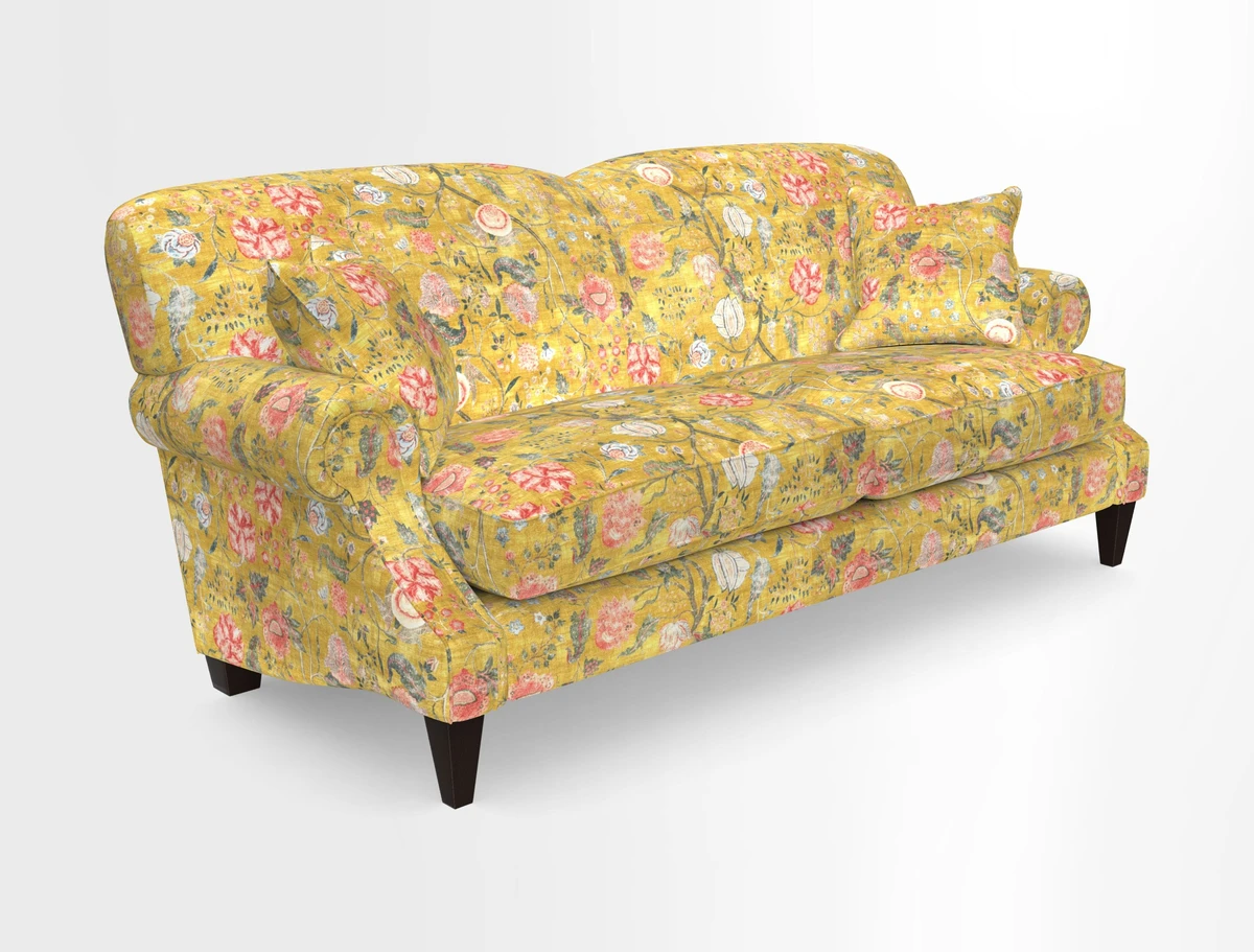 Tangmere 3 Seater Sofa in Floral Linen L'Oiseaux Tapestry 