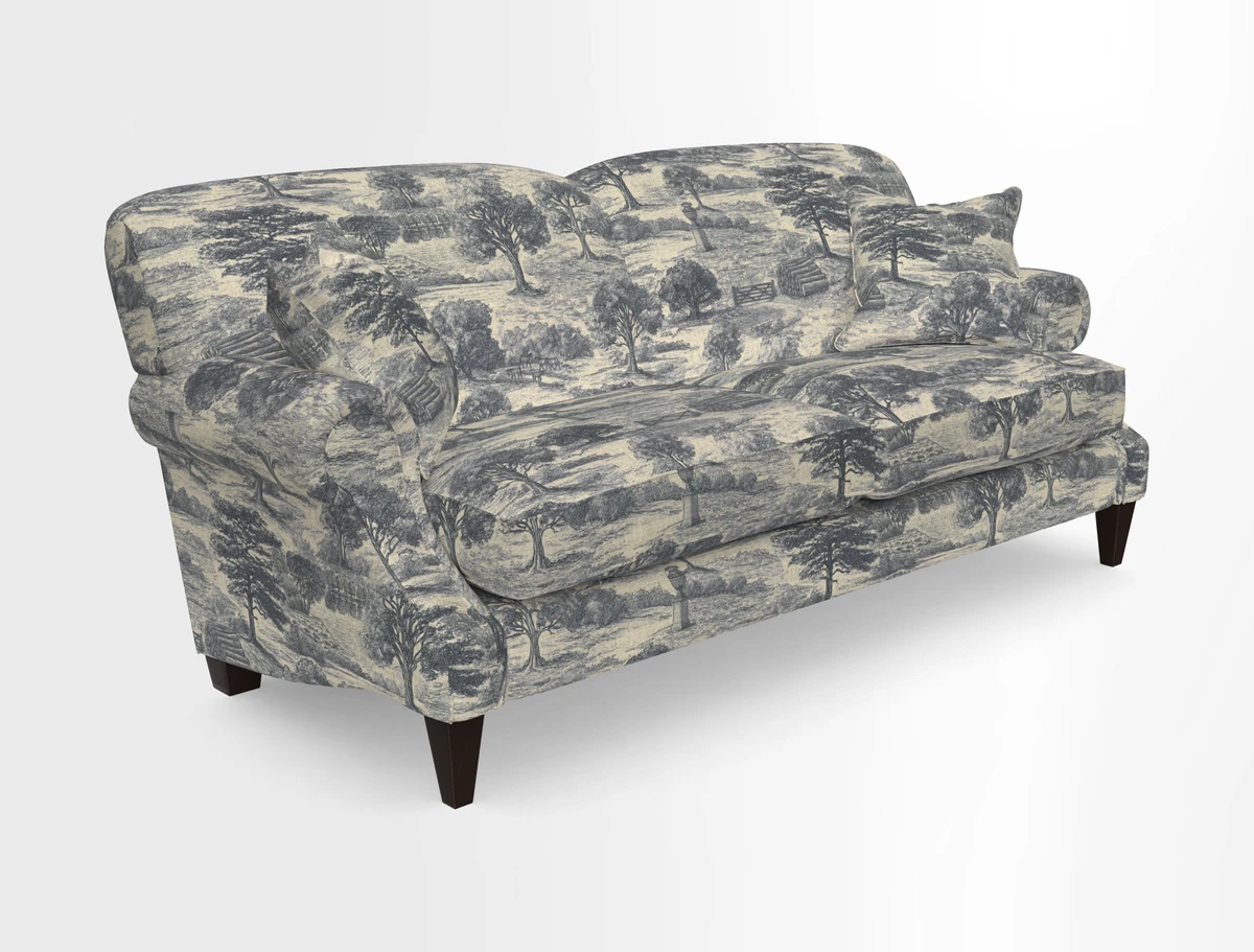 Tangmere 3 Seater Sofa in Floral Linen L'Oiseaux Tapestry 