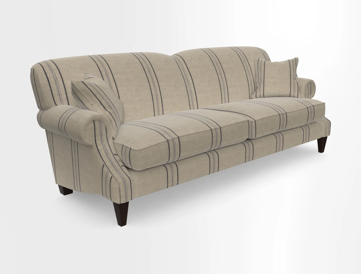 Tangmere 4 Seater Sofa in Floral Linen L'Oiseaux Tapestry 