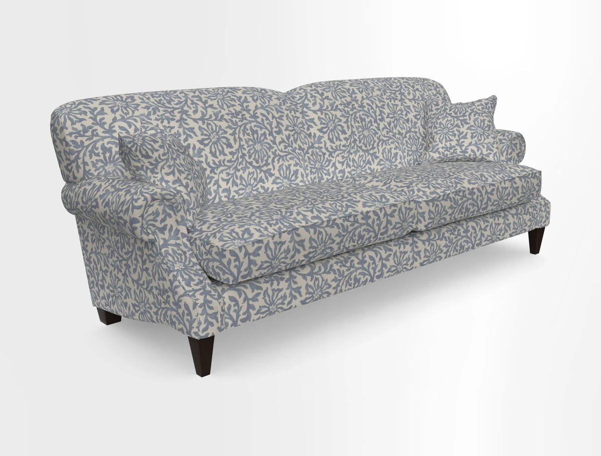 Tangmere 4 Seater Sofa in Floral Linen L'Oiseaux Tapestry 