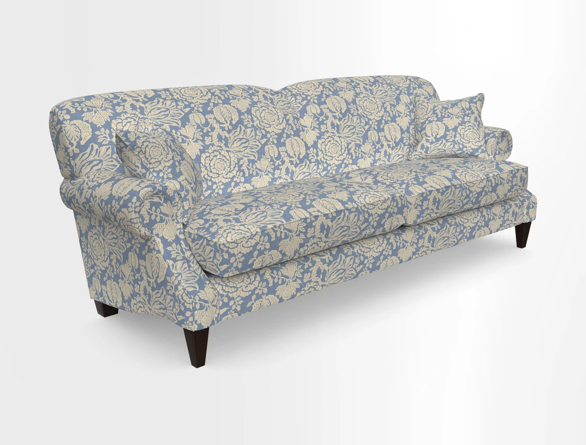 Tangmere 4 Seater Sofa in Floral Linen L'Oiseaux Tapestry 