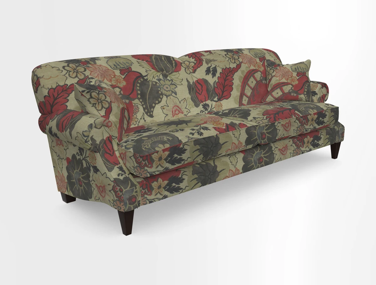 Tangmere 4 Seater Sofa in Floral Linen L'Oiseaux Tapestry 