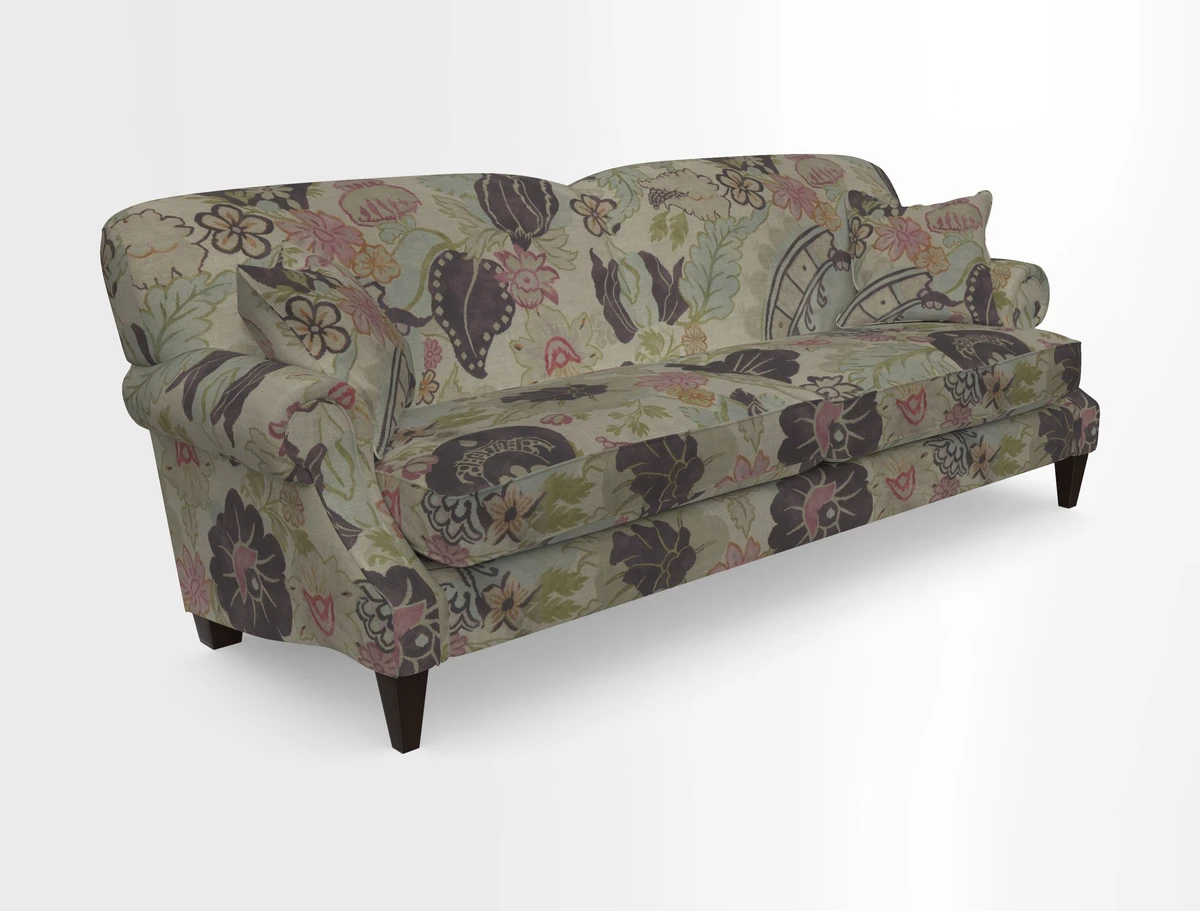 Tangmere 4 Seater Sofa in Floral Linen L'Oiseaux Tapestry 