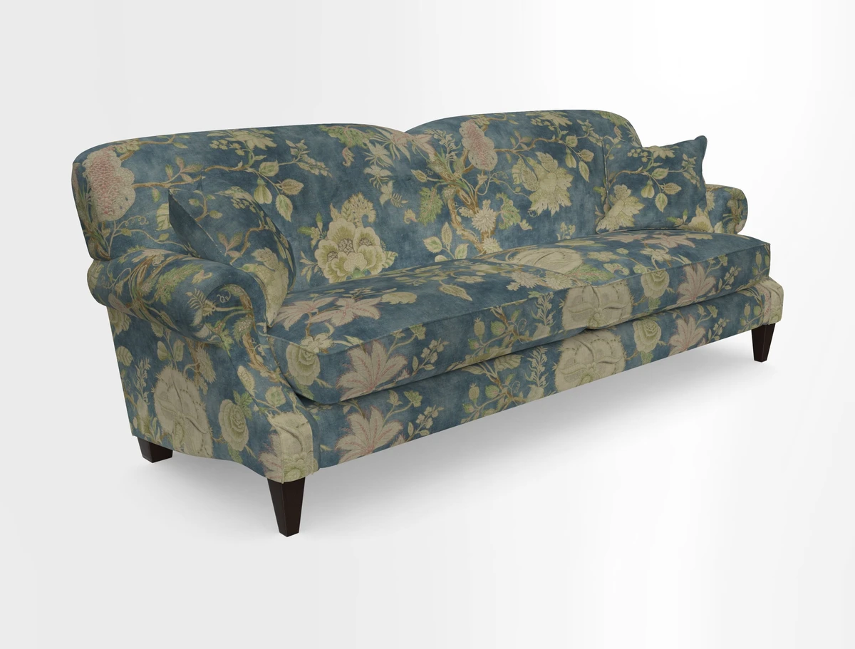 Tangmere 4 Seater Sofa in Floral Linen L'Oiseaux Tapestry 