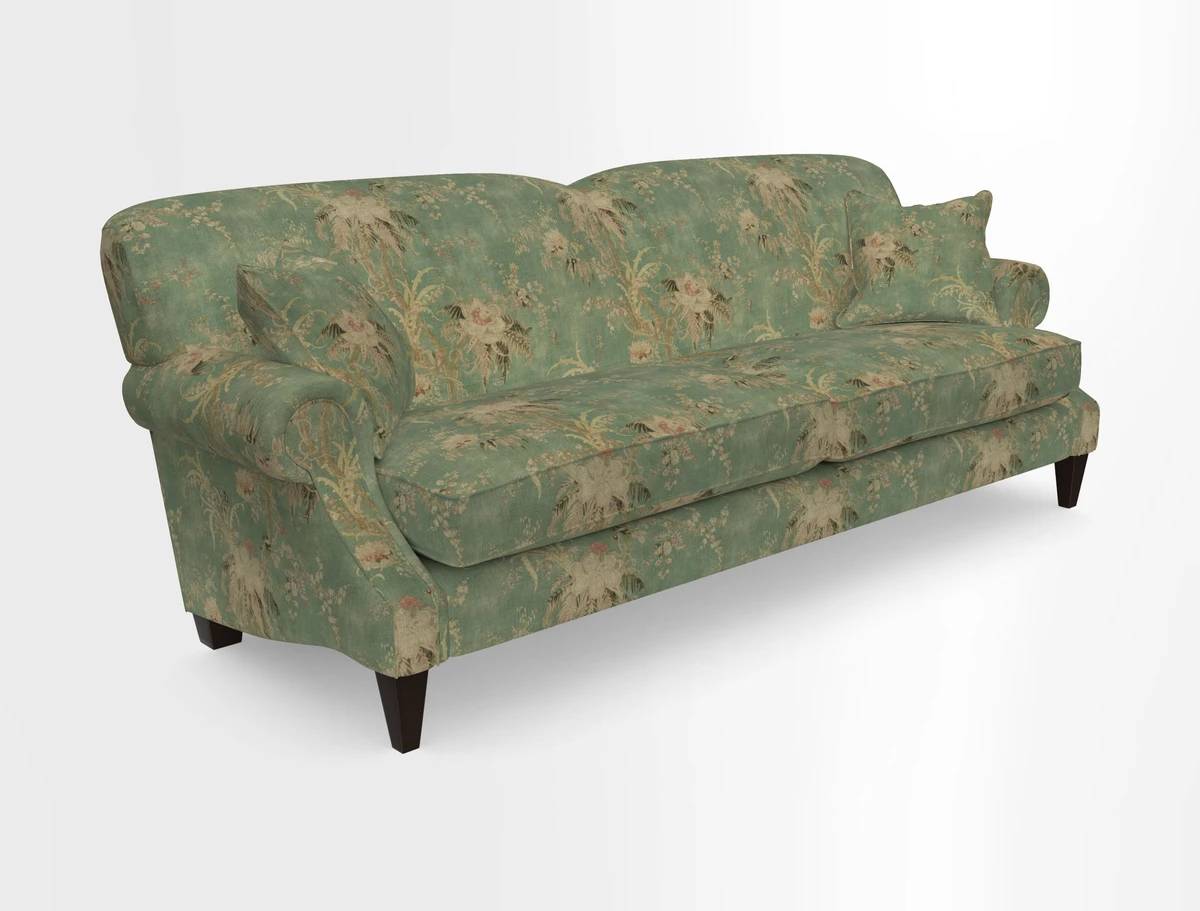 Tangmere 4 Seater Sofa in Floral Linen L'Oiseaux Tapestry 