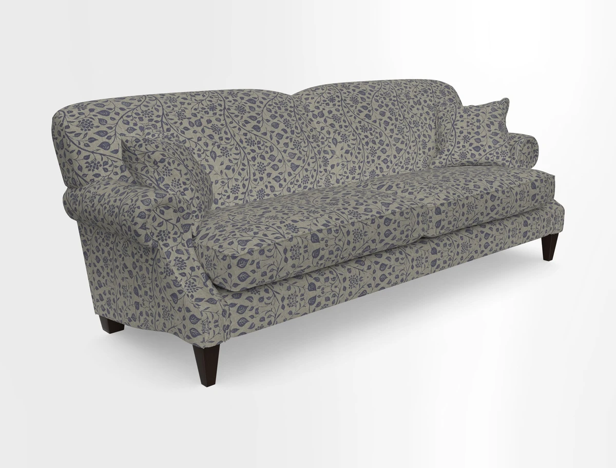 Tangmere 4 Seater Sofa in Floral Linen L'Oiseaux Tapestry 