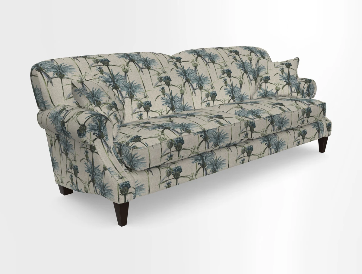 Tangmere 4 Seater Sofa in Floral Linen L'Oiseaux Tapestry 