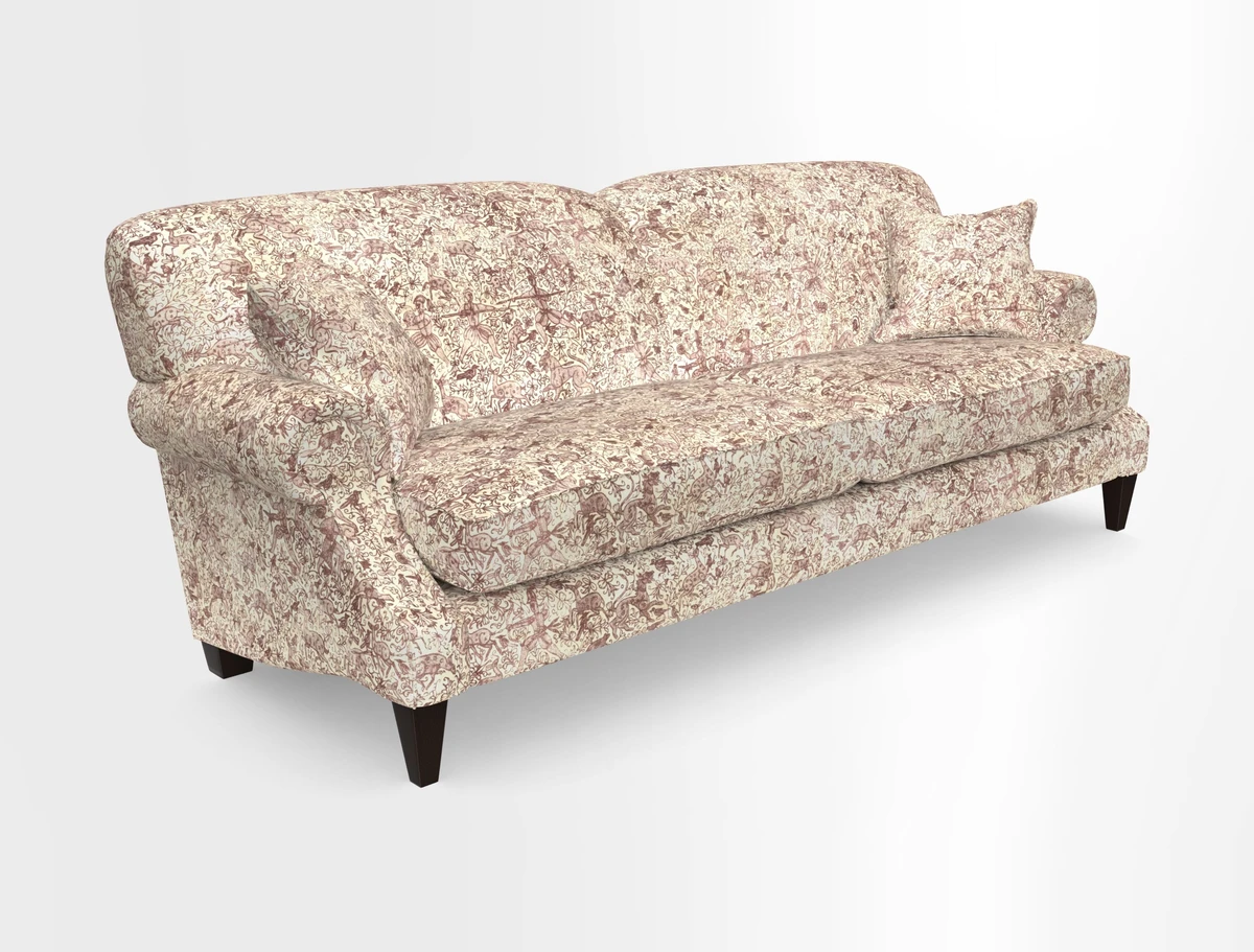 Tangmere 4 Seater Sofa in Floral Linen L'Oiseaux Tapestry 