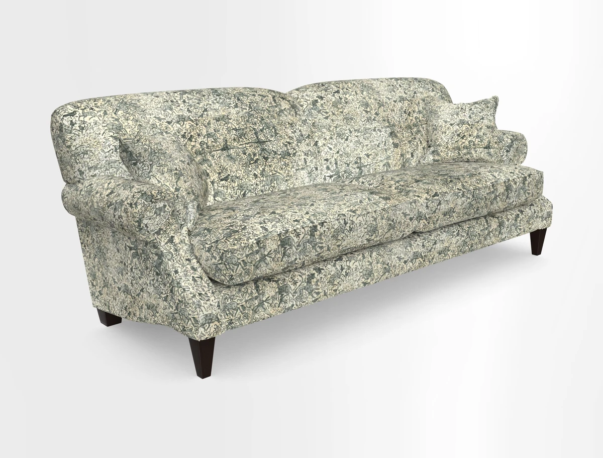 Tangmere 4 Seater Sofa in Floral Linen L'Oiseaux Tapestry 