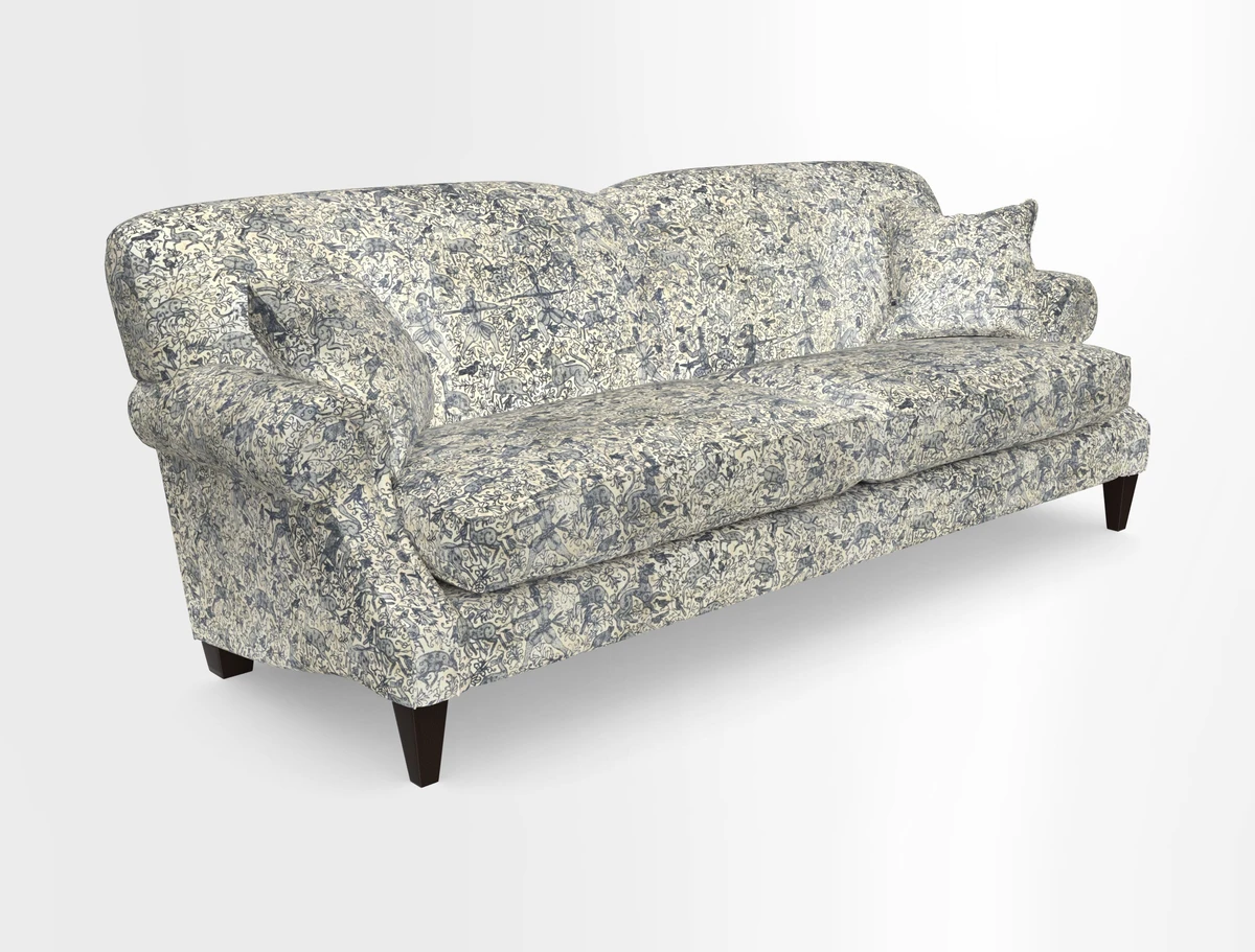 Tangmere 4 Seater Sofa in Floral Linen L'Oiseaux Tapestry 